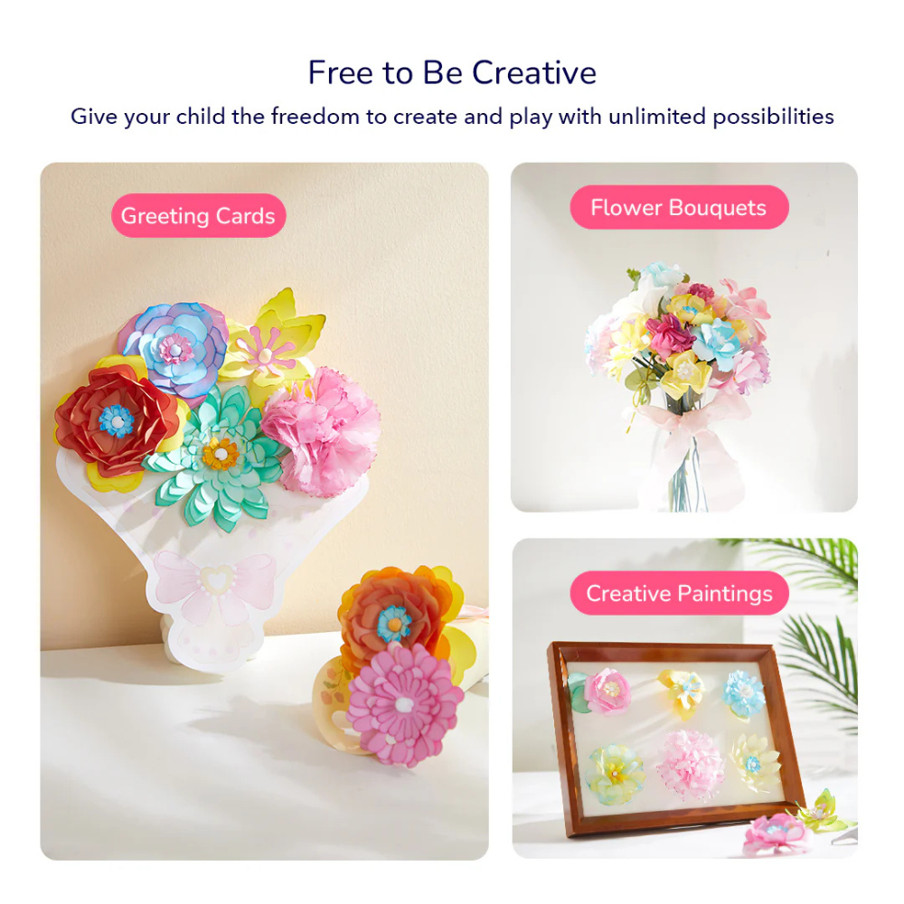 Mideer - Paper Flower Craft Kit - Creative Arts & Crafts Set