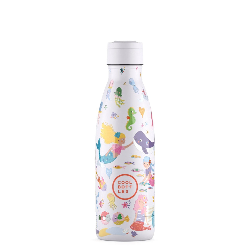 Cool Bottles - Kids Triple-Insulated Water Bottle - Sweet Mermaids 350ml