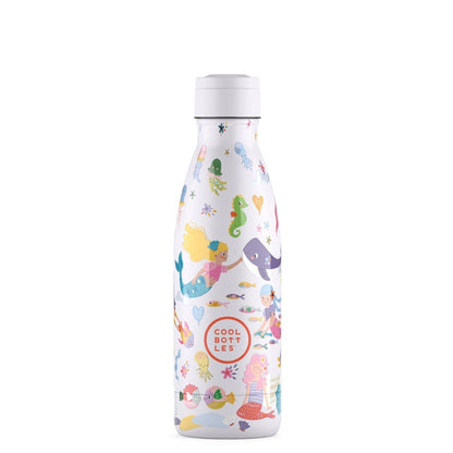 Cool Bottles - Kids Triple-Insulated Water Bottle - Sweet Mermaids 350ml