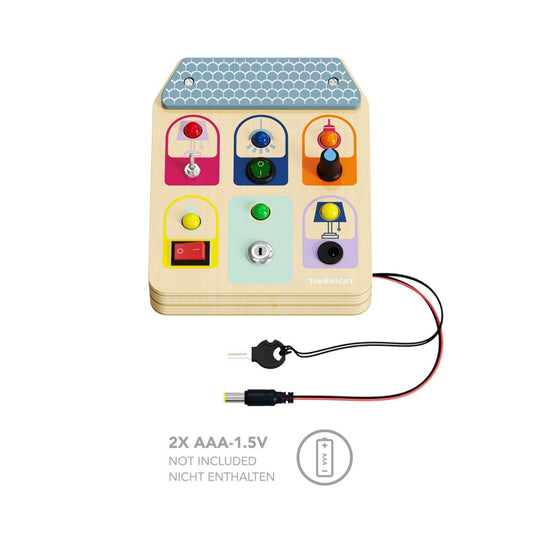 TopBright - Wooden Light Switch Busy Board