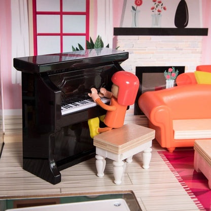 TopBright - Modern Doll House - Fully Furnished with Lights & Sounds - 80 x 25 x 75 cm - 20pcs-**