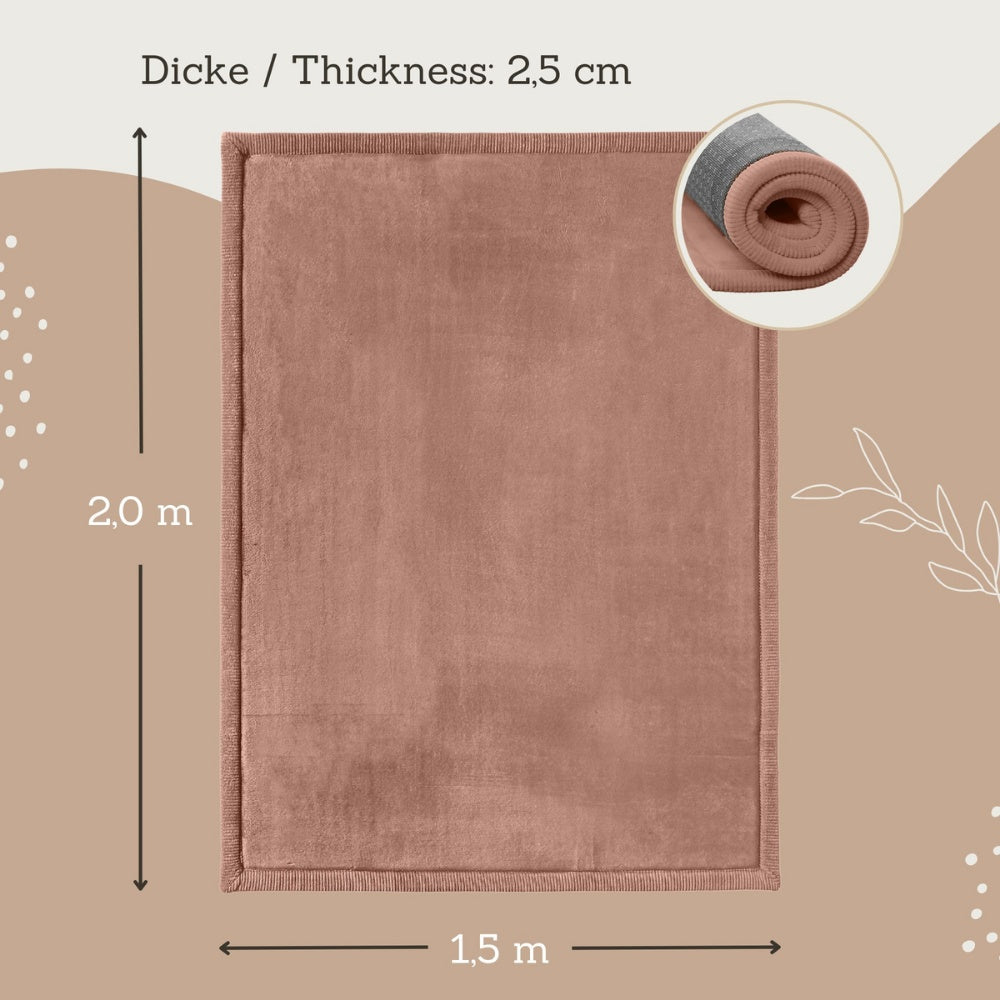 Hakuna Matte - CloudSoft Play Mat Carpet - Mocha 200 x 150 x 2.5 cm