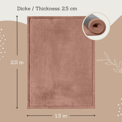 Hakuna Matte - CloudSoft Play Mat Carpet - Mocha 200 x 150 x 2.5 cm