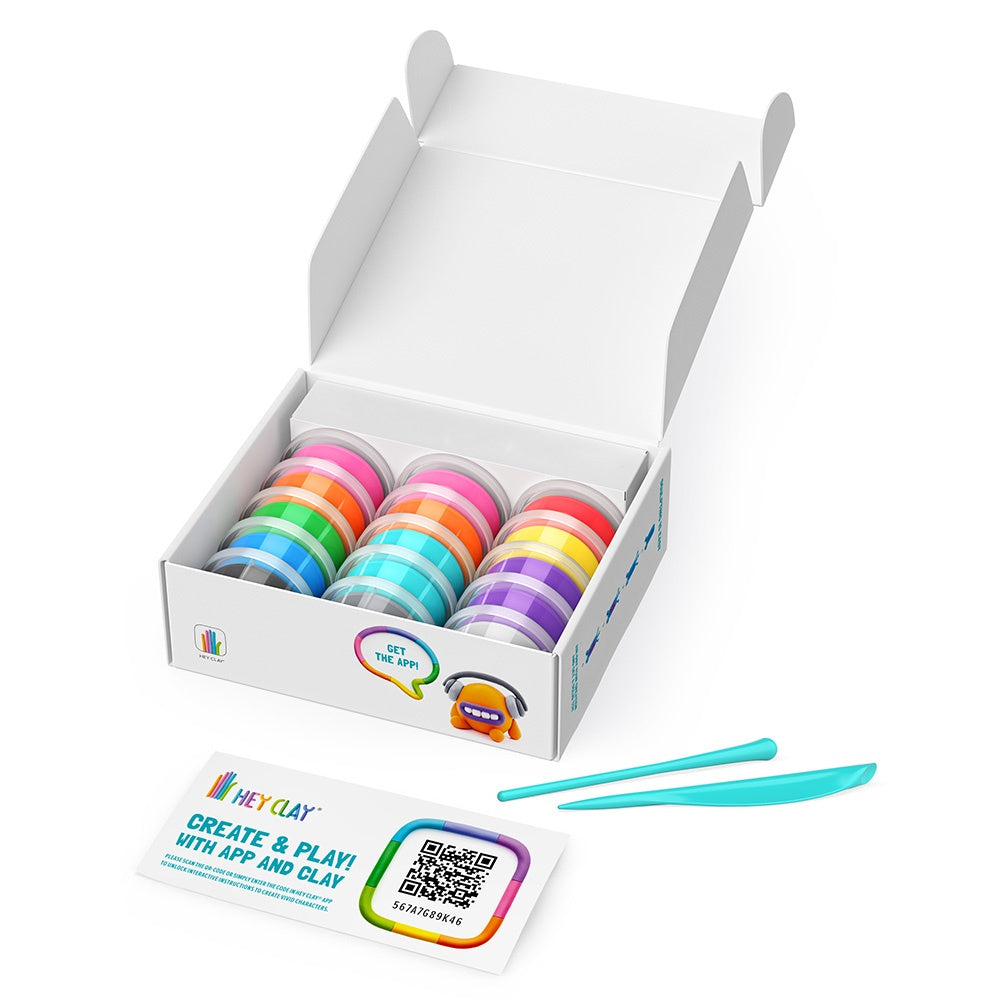 Hey Clay - Modelling Air-Dry Clay with Fun Interactive App - Aliens, 15 cans