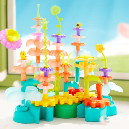 Mideer - Rotating Garden Puzzle Blocks with Spinning Gears - STEM Toy for Kids
