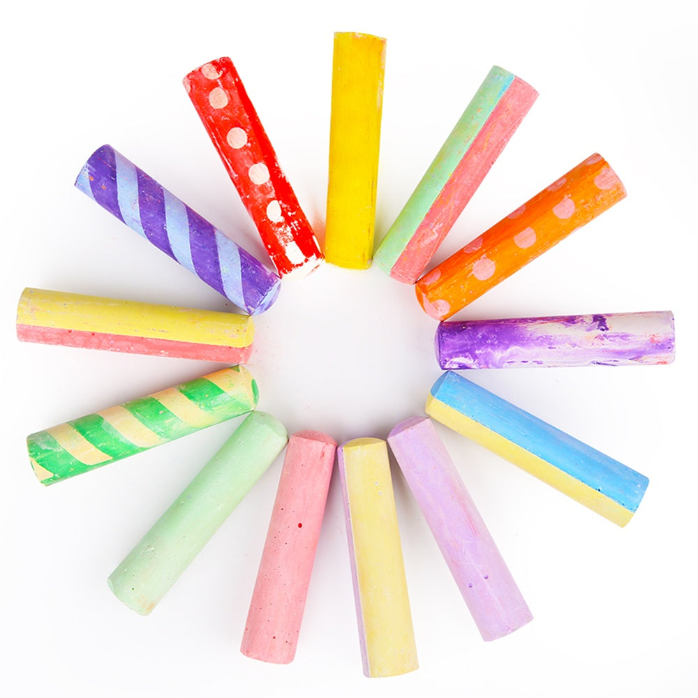 Jar Meló - Jumbo Sidewalk Chalk with Holders - 24 Colour Washable Kit