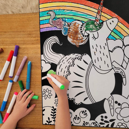 TookyToy - Velvet Colouring Kit - Unicorn - Motherhood