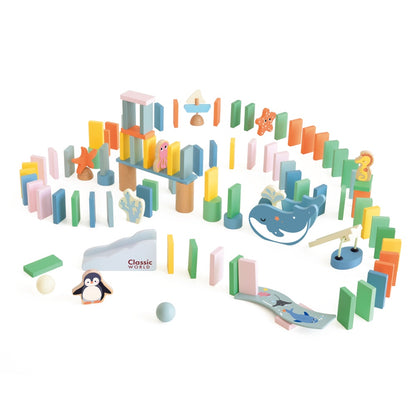 Classic World - Ocean Dominoes - Wooden Activity Set - 100 Pieces