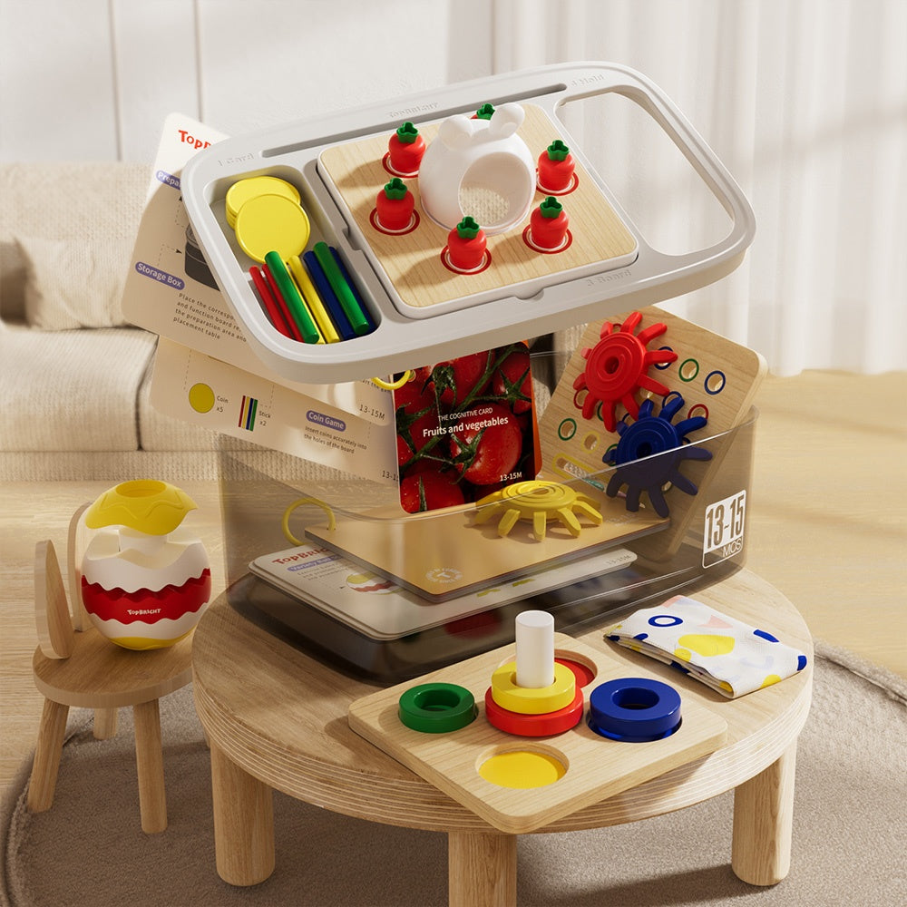 TopBright - 8-in-1 Montessori Educational Activity Box - 13-15 Months