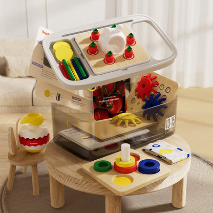 TopBright - 8-in-1 Montessori Educational Activity Box - 13-15 Months