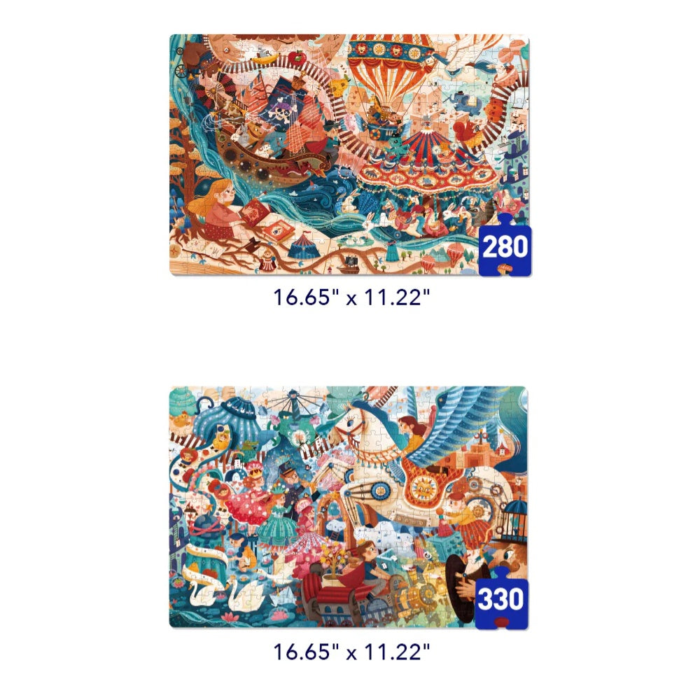 Mideer - Level Up Jigsaw Puzzle for Kids - 2-in-1 - Level 8 Magic Fantasy World
