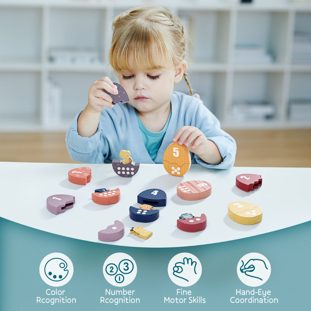 TopBright - Number Matching & Sorting Set - Dinosaur - 18pcs