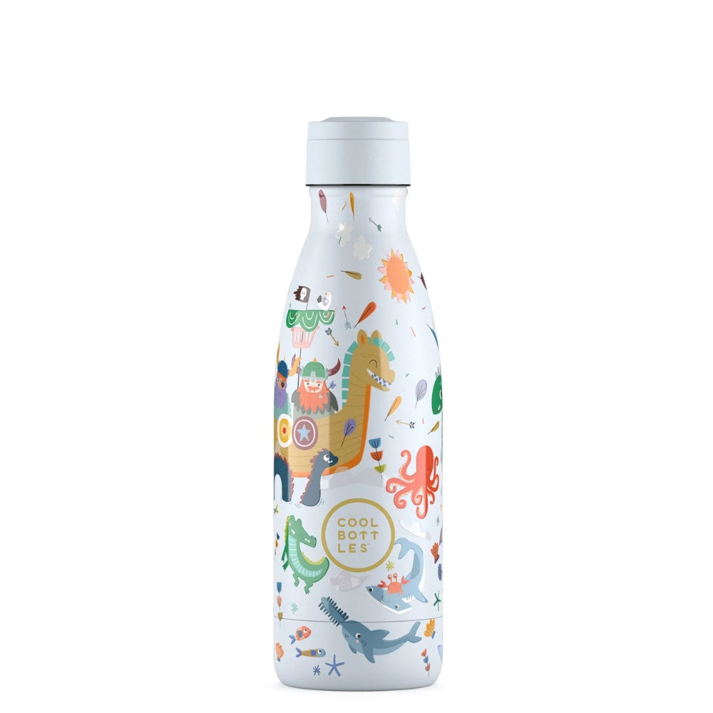 Cool Bottles - Kids Triple-Insulated Water Bottle - Brave Vikings 350ml