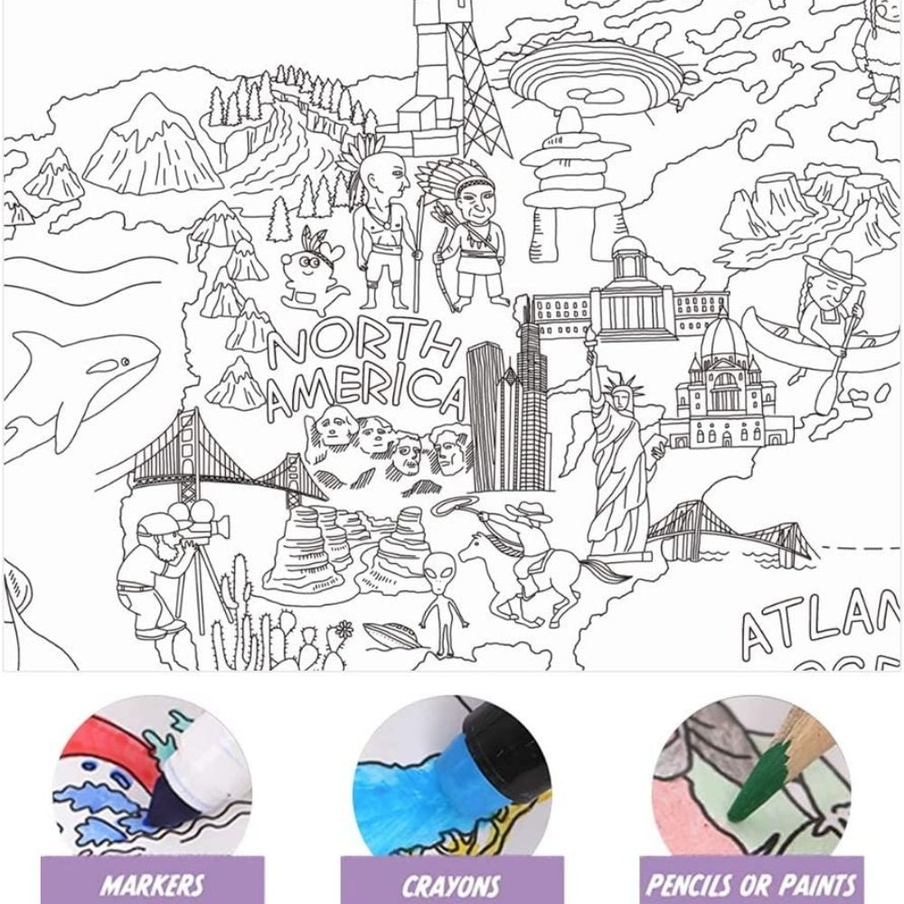 Jar Meló - Super Painter Giant Colouring Poster Pads The World