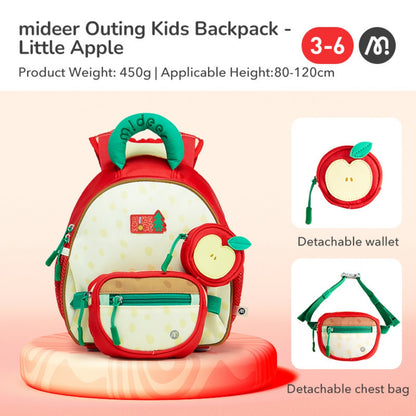 Mideer - 3-in-1 Kids Outing Backpack with Reflective Strips - Little Apple