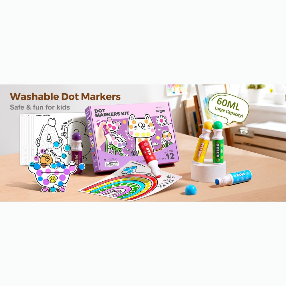 Jar Meló - Dot Painting Art Markers - 12 Colours