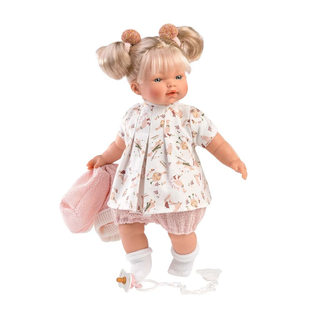 Llorens - Baby Girl Doll with Crying Mechanism, Clothing & Accessories: Roberta - 33cm