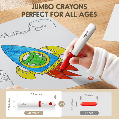 Jar Meló - Twistable Washable Silky Crayons in Carry Bag - 12 Colours