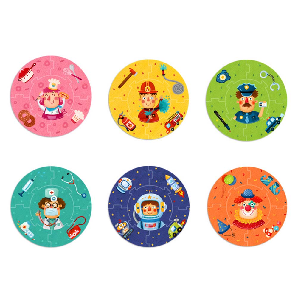 Mideer - Round Puzzle - Who am I? - Mulipack 5pc ea - 30pc