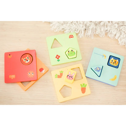 TookyToy - Wooden Shapes & Colours Puzzle