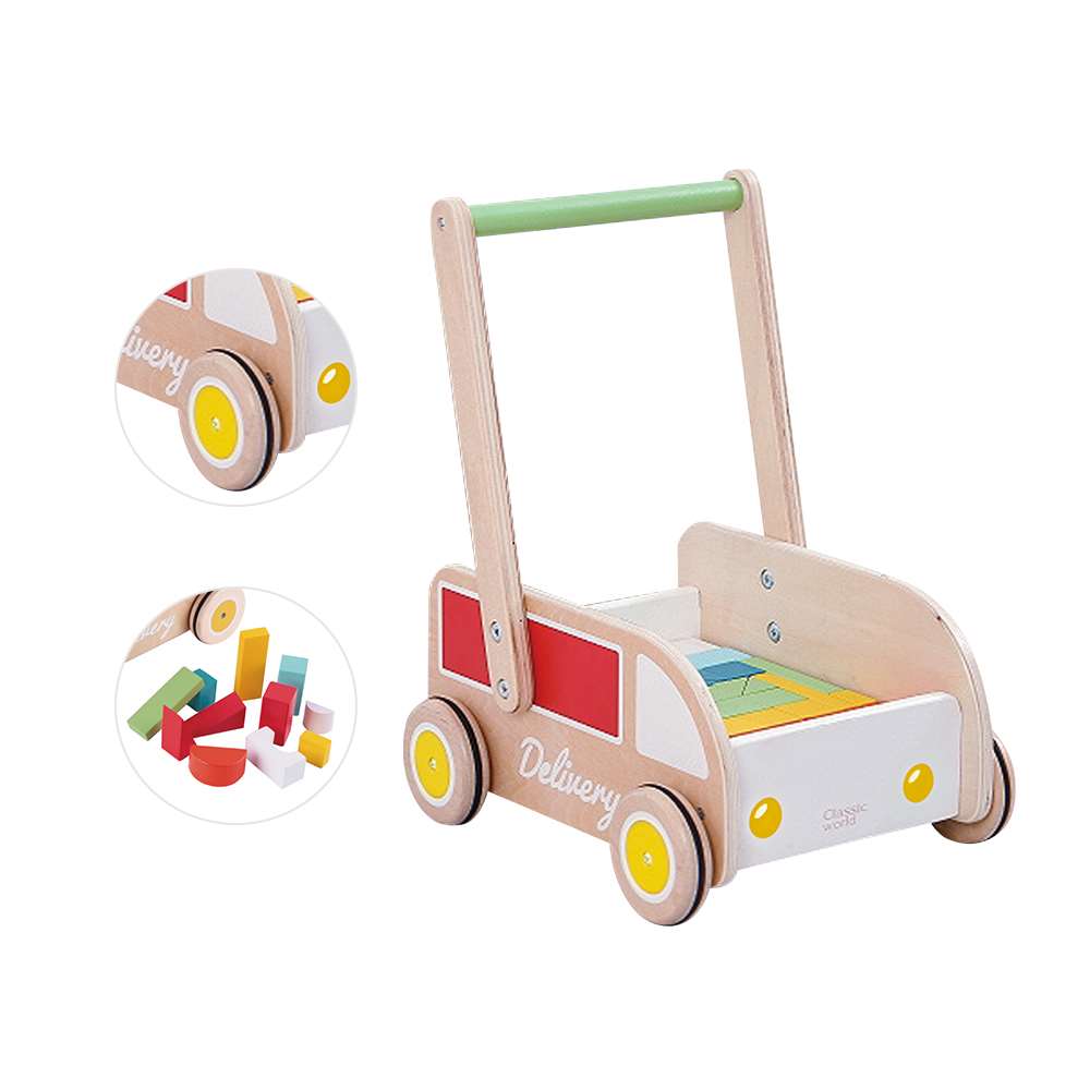 Classic World - Baby Walker with Building Blocks