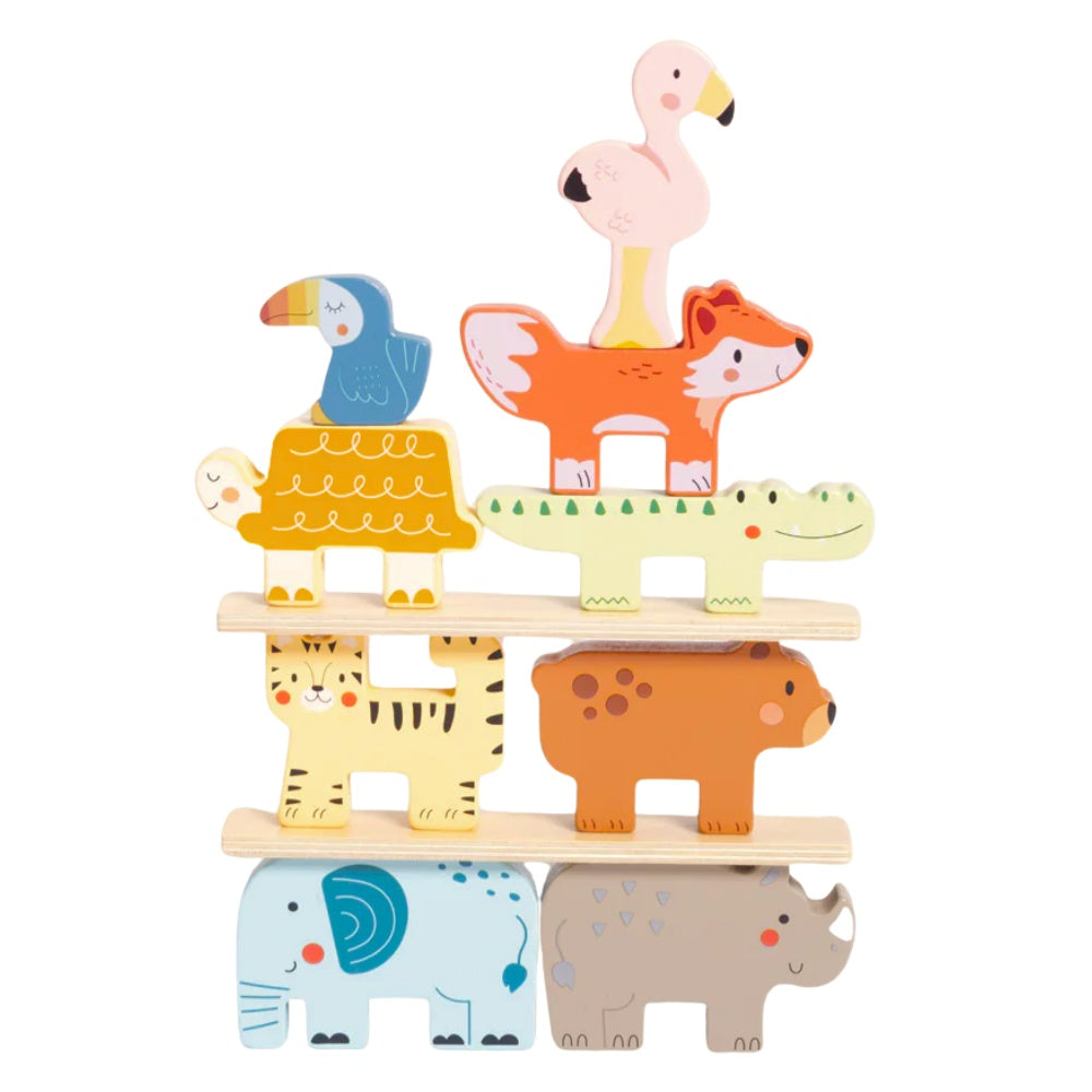 TookyToy - Wooden Stacking Animals Activity Toy