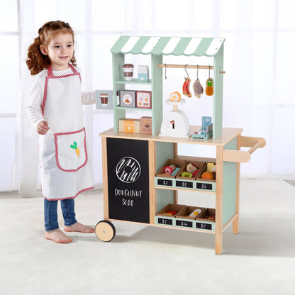 TookyToy - Pretend Play Wooden Grocery Store with Accessories - Motherhood