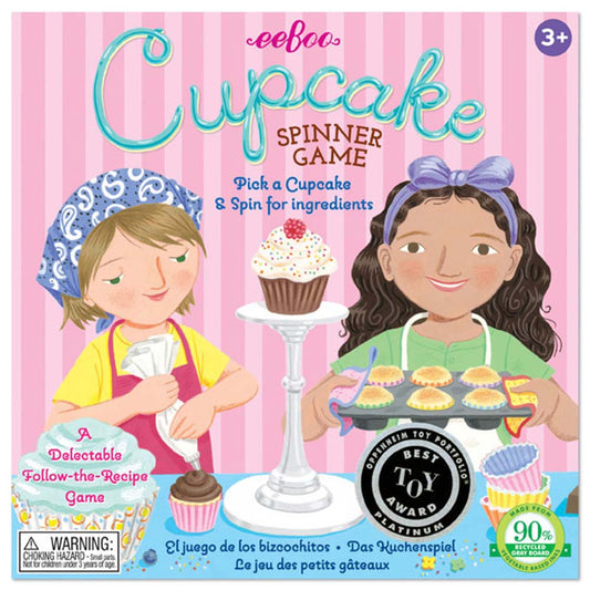 eeBoo - Cupcake Spinner Game - Family Board Game with Baking Theme