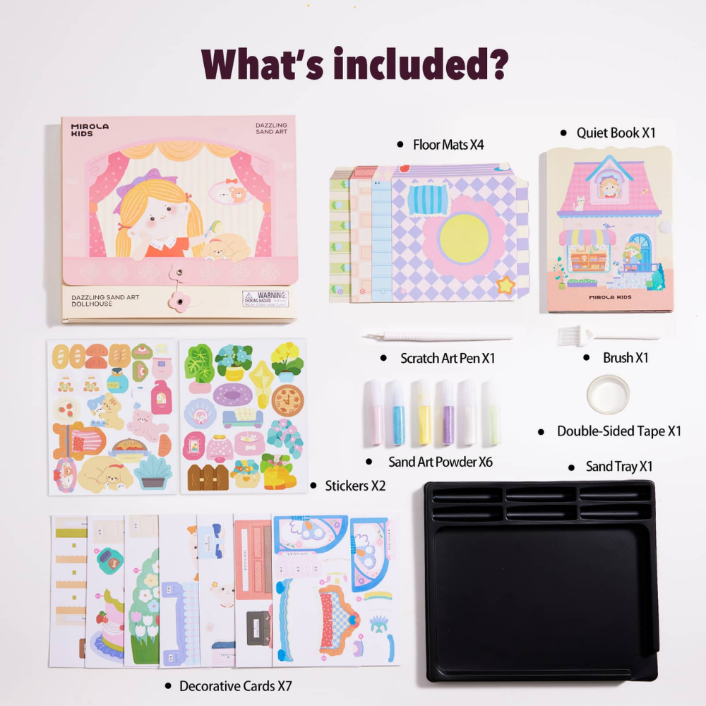 Jar Meló - Paper Craft Dollhouse & Glittery Sand Art Kit