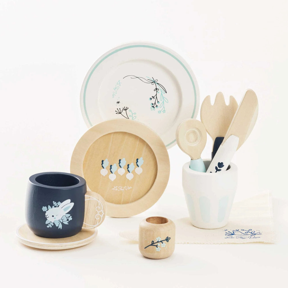 Le Toy Van - Wooden Cutlery & Dinner Set - 10pcs