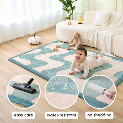 Hakuna Matte - CloudSoftRise Play Mat 3D Carpet - Waves 200 x 150 x 2.5 cm
