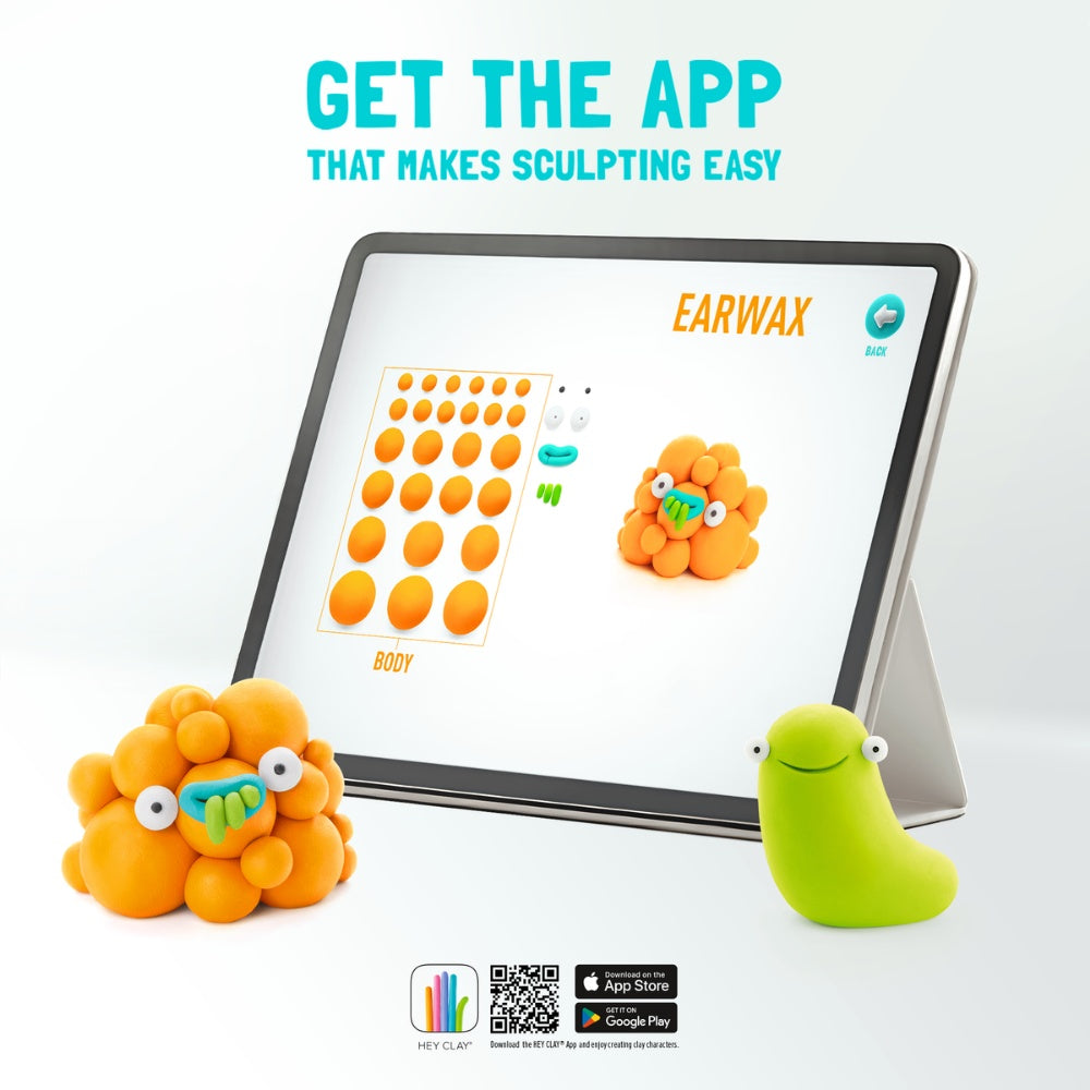 Hey Clay - Modelling Air-Dry Clay with Fun Interactive App - Poop Oops, 16 cans