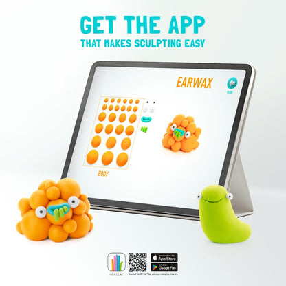 Hey Clay - Modelling Air-Dry Clay with Fun Interactive App - Poop Oops, 16 cans