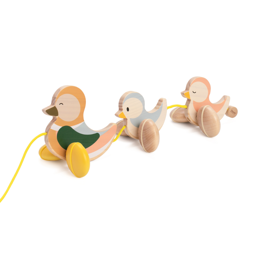 Classic World - Paddling Ducks Wooden Pull-Along Toy for Toddlers