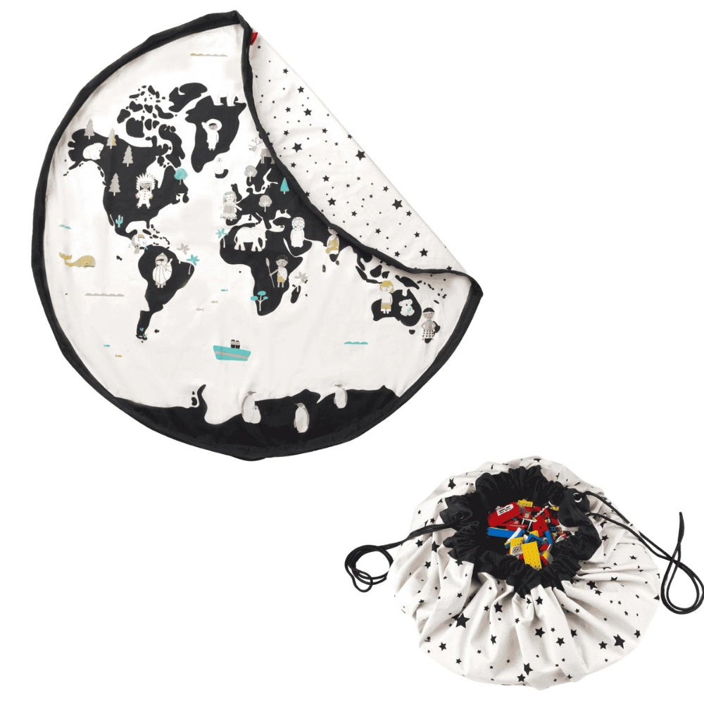 Play&Go - 3-in-1 Playmat & Toy Bag - Worldmap Colour