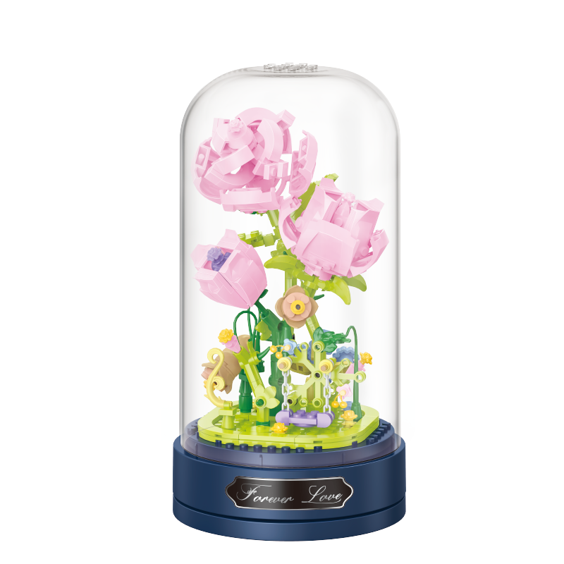 Cogo - Building Block Set - Rose Flower Dome - 335 Pieces