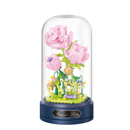 Cogo - Building Block Set - Rose Flower Dome - 335 Pieces
