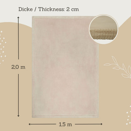 Hakuna Matte - CloudSoft Play Mat Carpet - Beige 200 x 150 x 2.5 cm