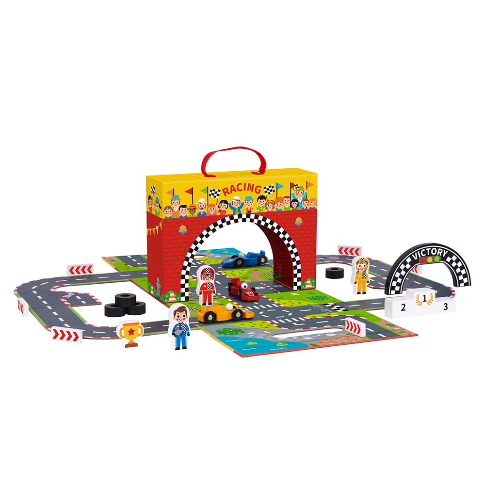 TookyToy - Pretend Play Story Box: Formula1 Car Racing Toy Set - Motherhood
