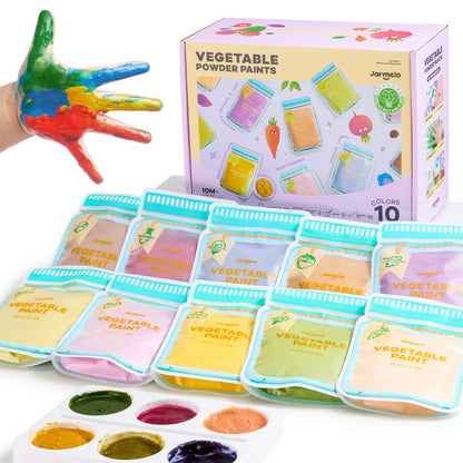Jar Meló - Baby Safe Vegetable Powder Finger Paint - 10 Colours
