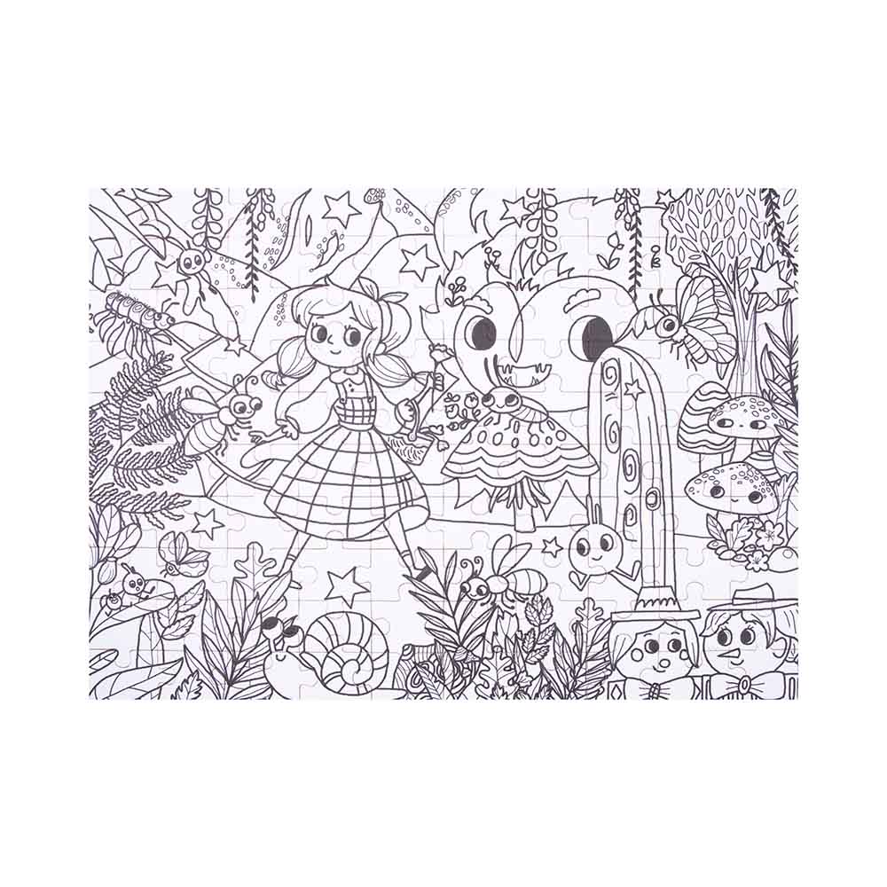 TookyToy - Colouring Puzzle - Secret Garden - 100pcs - Motherhood