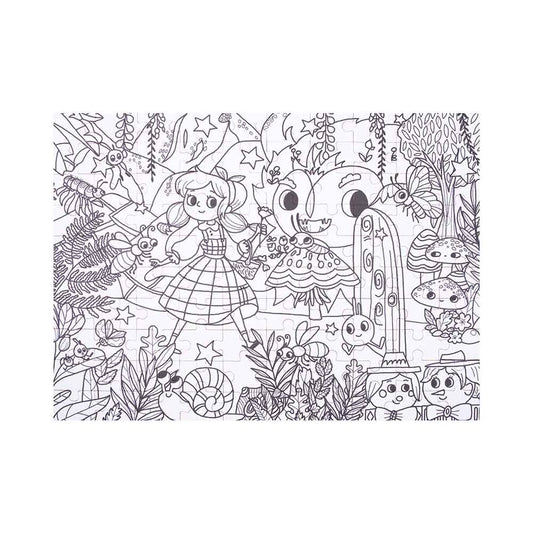 TookyToy - Colouring Puzzle - Secret Garden - 100pcs - Motherhood