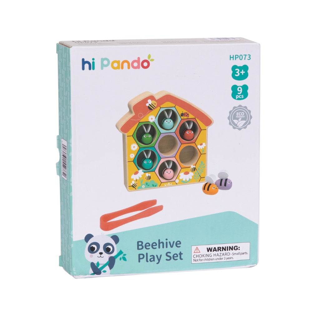 hi Pando - Wooden Color Sorter - Beehive Themed - 9pcs