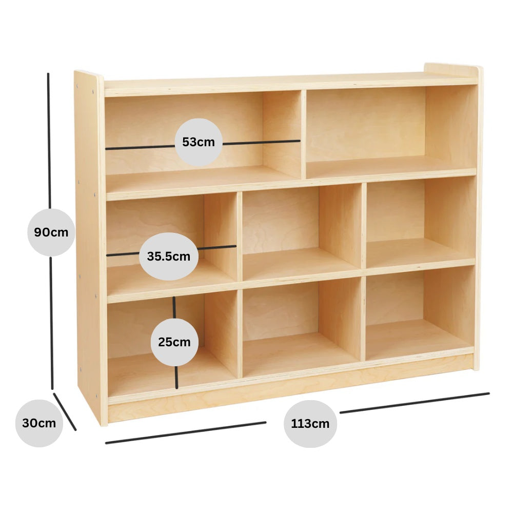 TookyToy - Wooden Shelf and Toy Storage for Kids Room: Plywood 90x113cm
