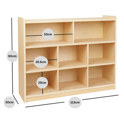 TookyToy - Wooden Shelf and Toy Storage for Kids Room: Plywood 90x113cm