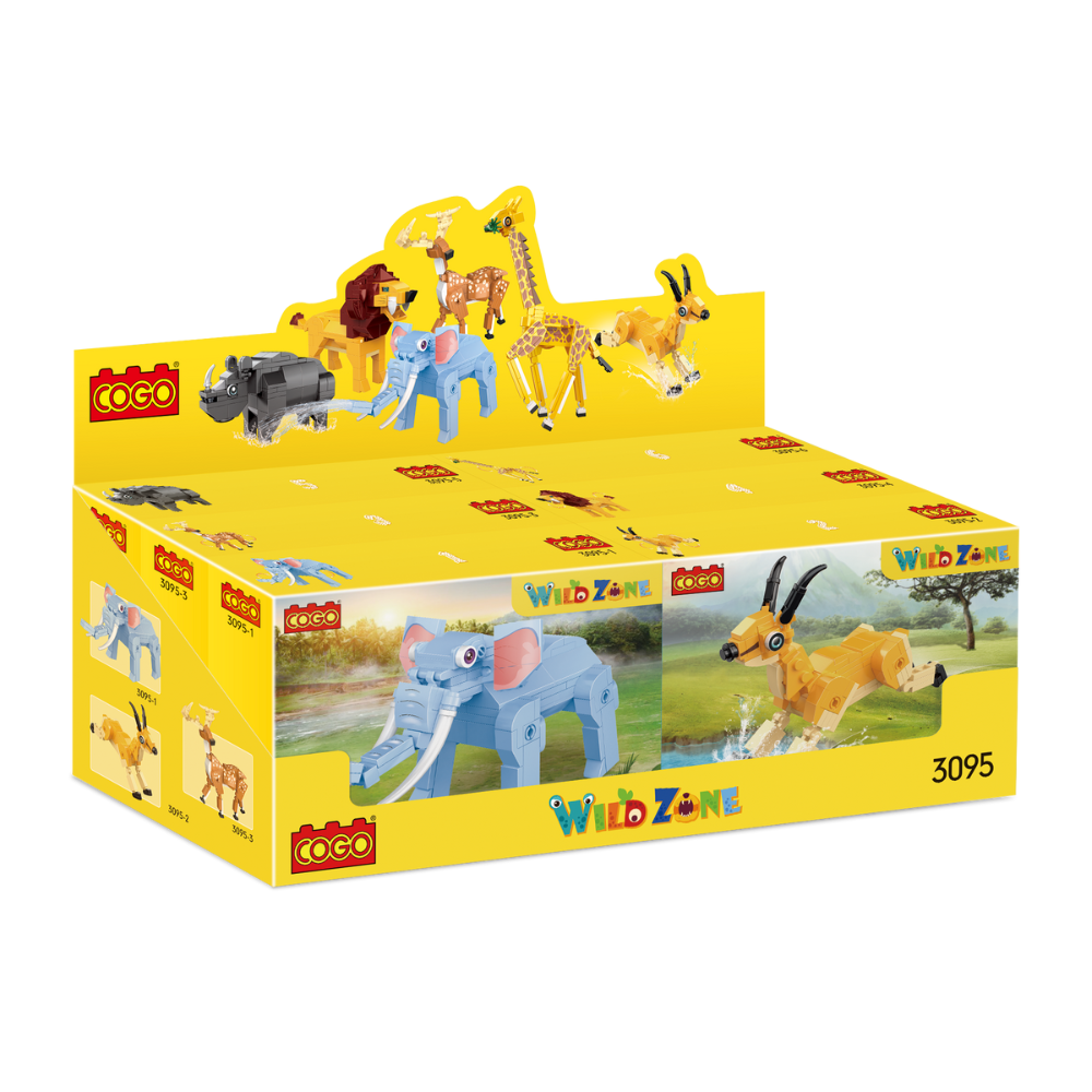 Cogo - Building Block Set - Wildlife Explorer - 6 Animals 92-102 Pieces