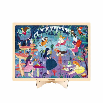 Mideer - Fairy Princess Wooden Puzzle & Puzzle Frame: 48 Pieces