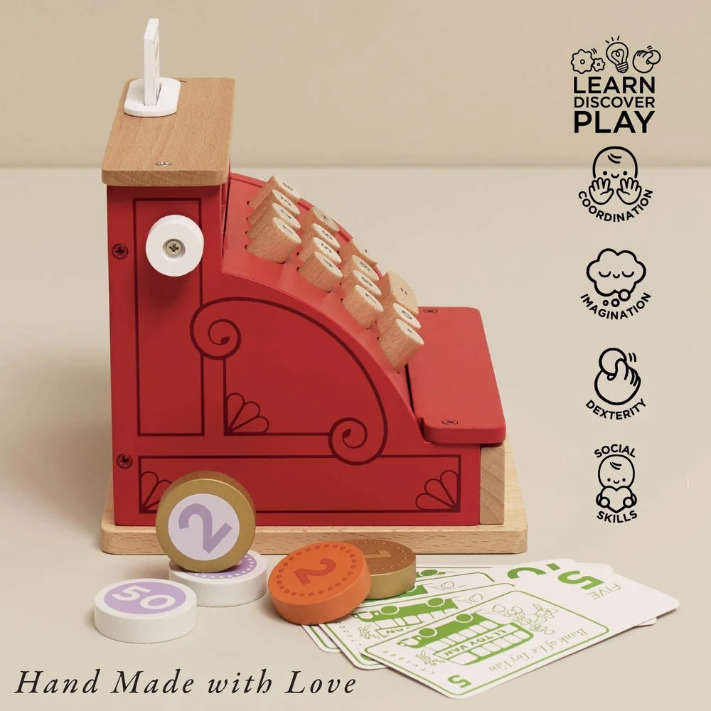 Le Toy Van - Wooden Shop Till: Cash Register and Money - 11pcs