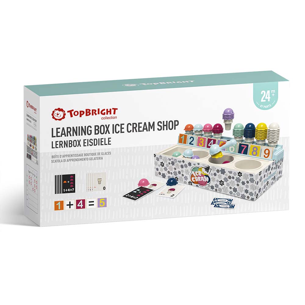TopBright - Ice Cream Shop - Number Learning Box & Activity Cards