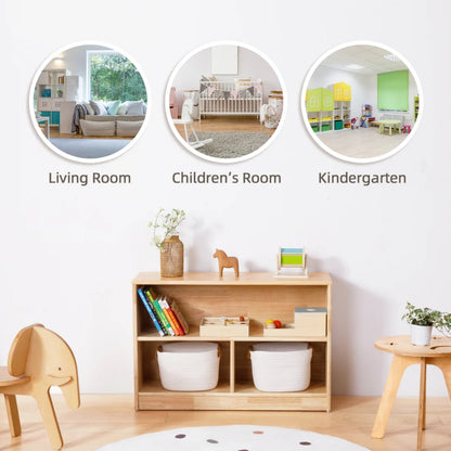 TookyToy - Wooden Shelf and Toy Storage for Kids Room: Rubber wood 60x90cm